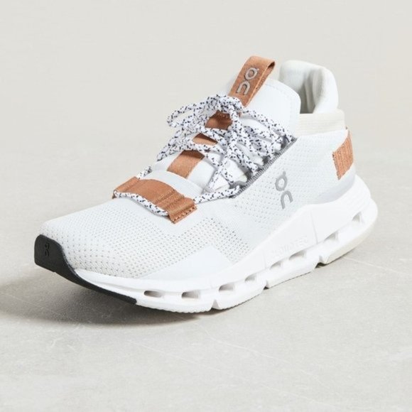 On Running Shoes - NEW On Cloudnova in White & Pearl Mens Running Shoes Size 10